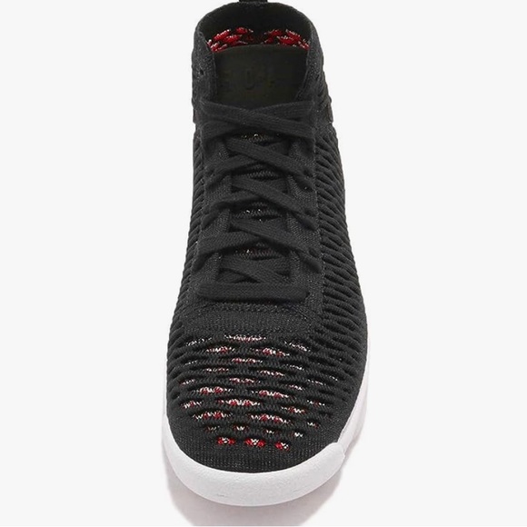 NIB Nike air Jordan’s flyknit 23s youth size 6 women’s size 7.5 black and red - Picture 12 of 15